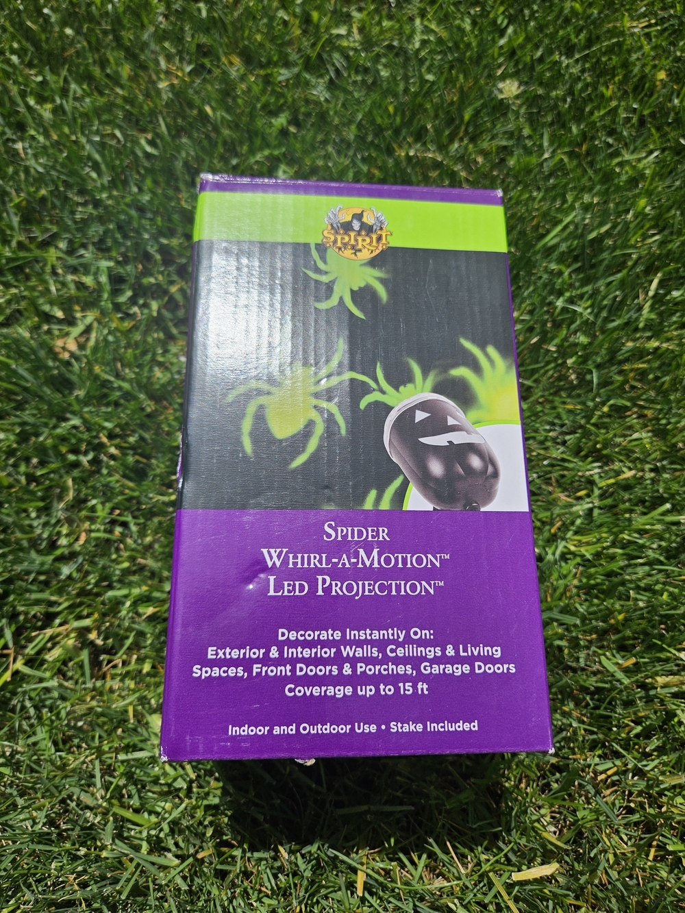 Spirit Spider Whirl-a-Motion LED Projection - Purple, Green, Black